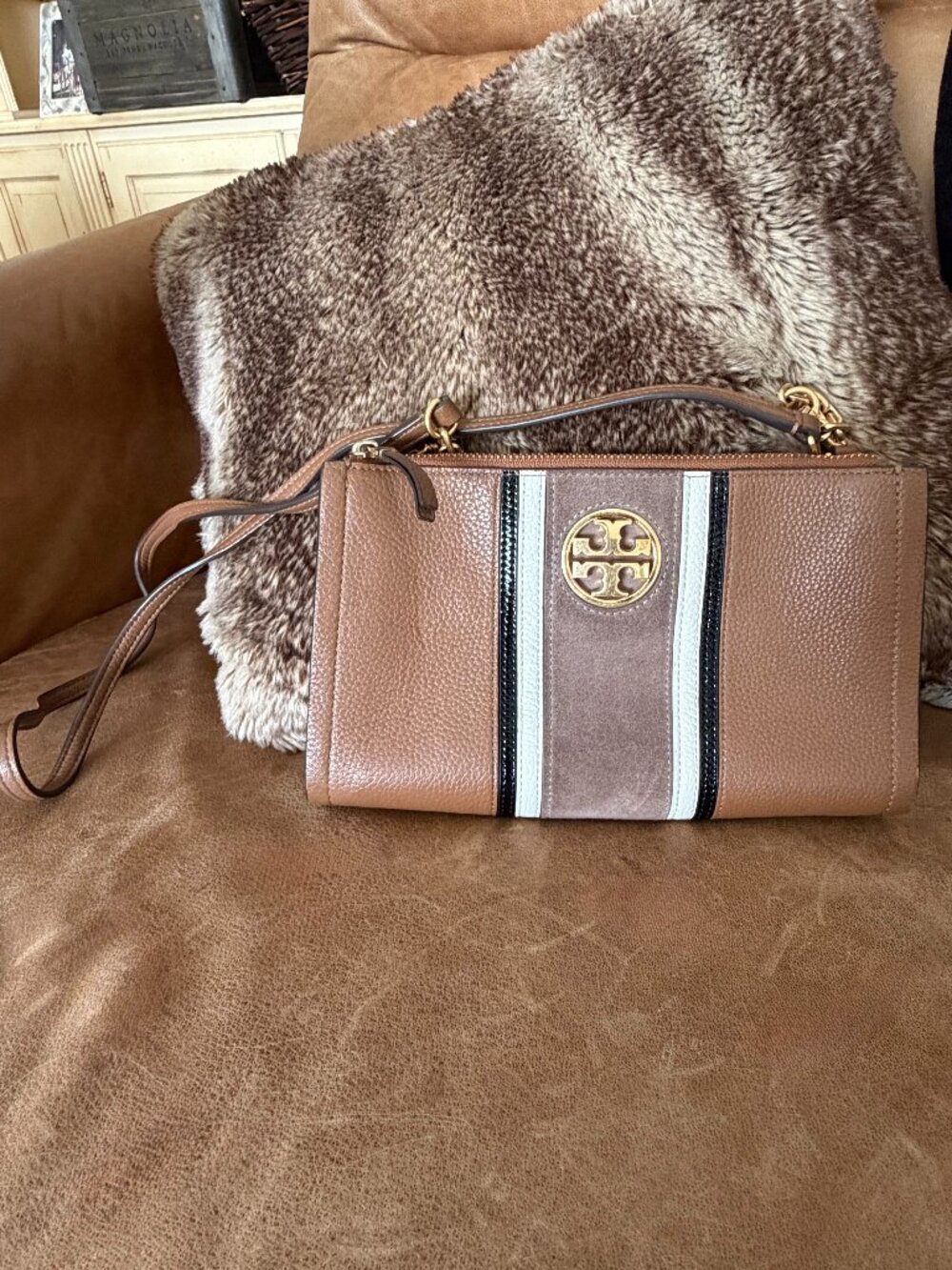 Tory Burch Carson Striped Crossbody Purse